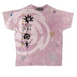 Camiseta rosa grafica